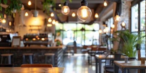 Streetside Dining: A Restaurant Offering a Scenic View of the Vibrant Street.