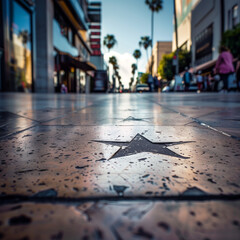 Hollywood Walk of Fame Star on Sunset Boulevard