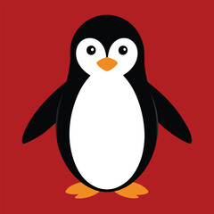 Solid color penguin vector design