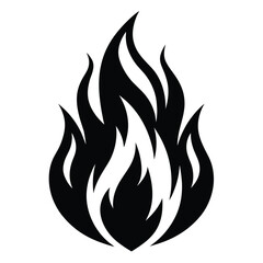 Solid Realistic fire flames vector design