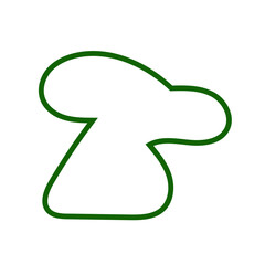 Green outline abstract shapes vector 