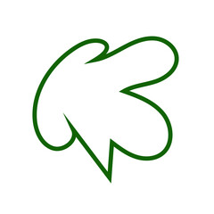 Green outline abstract shapes vector 