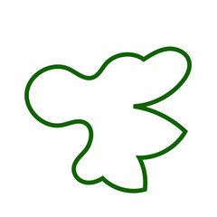 Green outline abstract shapes vector 