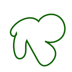 Green outline abstract shapes vector 