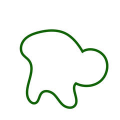 Green outline abstract shapes vector 