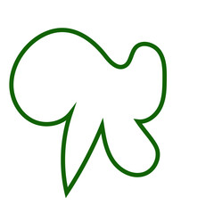 Green outline abstract shapes vector 