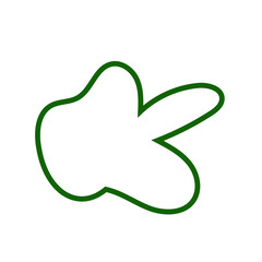 Green outline abstract shapes vector 