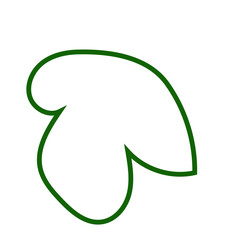 Green outline abstract shapes vector 