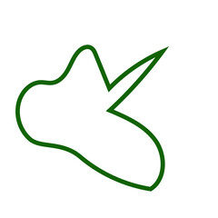 Green outline abstract shapes vector 