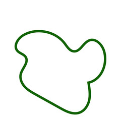 Green outline abstract shapes vector 