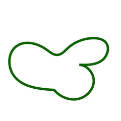 Green outline abstract shapes vector 