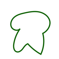 Green outline abstract shapes vector 