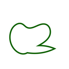 Green outline abstract shapes vector 