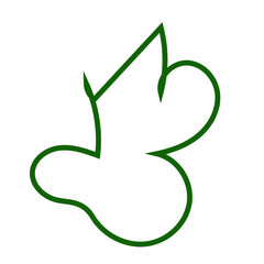 Green outline abstract shapes vector 