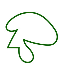 Green outline abstract shapes vector 