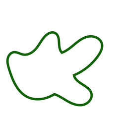 Green outline abstract shapes vector 