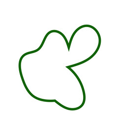 Green outline abstract shapes vector 