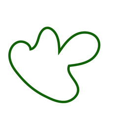 Green outline abstract shapes vector 