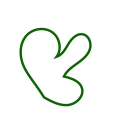 Green outline abstract shapes vector 