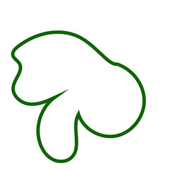 Green outline abstract shapes vector 