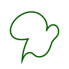 Green outline abstract shapes vector 