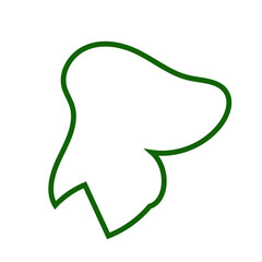 Green outline abstract shapes vector 