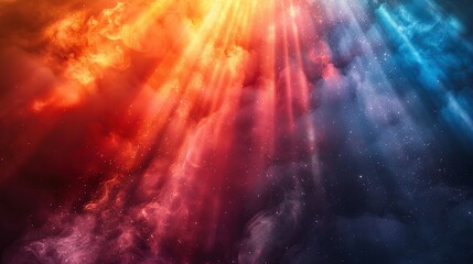 Naklejka premium Luminous Kaleidoscope: Rainbow Illumination