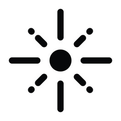 Simple Fireworks solid icon. The icon can be used for websites, print templates, presentation templates, illustrations, etc