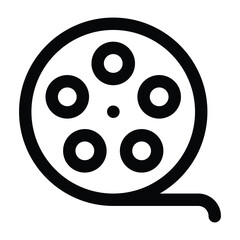 Simple Film icon. The icon can be used for websites, print templates, presentation templates, illustrations, etc