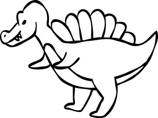 Drawing of Cute Spinosaurus