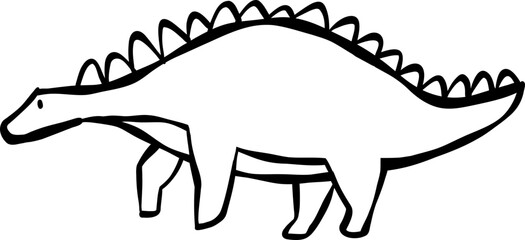 Drawing of Cute Stegosaurus