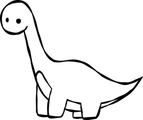 Drawing of Cute Brachiosaurus