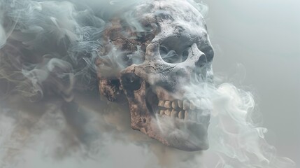 Air Pollution Illustrated as a Deadly Skull Symbol A Stark Warning of PM s Lung Cancer Risk Generative ai