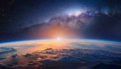 Naklejka premium Beautiful space background