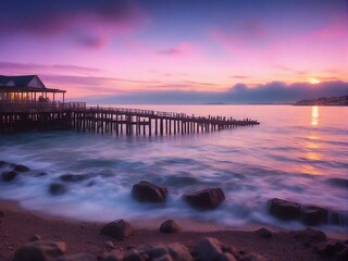 Fototapeta premium sunset on the beach