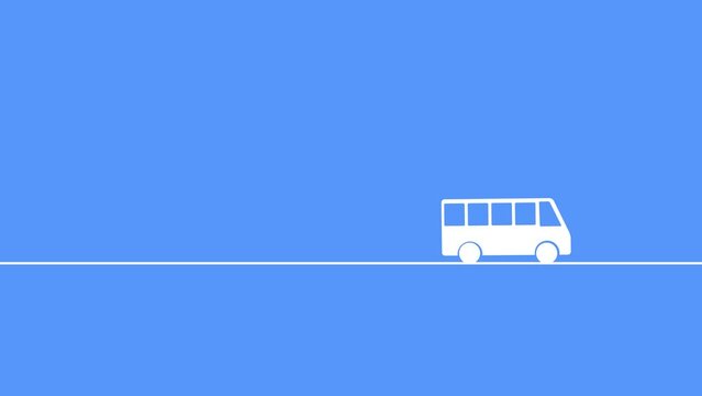 Simple bus logo icon animation, bus stop logo icon, Bus icon,