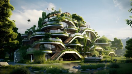 Eco-friendly architecture promoting green buildings