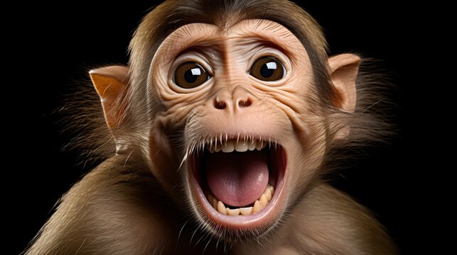Hilarious capuchin monkey wearing a cheeky grin