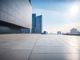 Fototapeta premium modern office building with sky