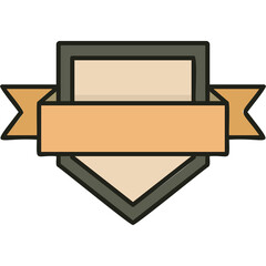 Ribbon Badge Sticker