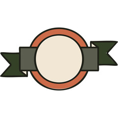 Ribbon Badge Sticker