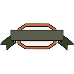 Ribbon Badge Sticker