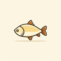 milkfish cartoon flat illustration minimal line art