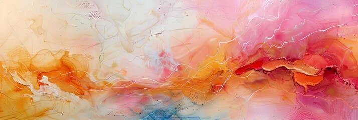 expression of softness with delicate lines and vibrant colors