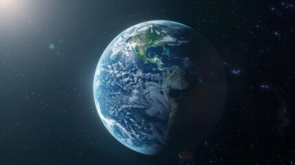 Obraz premium rendering of planet earth generative ai