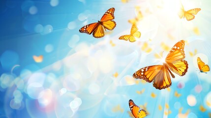 Refreshing summer scenery lush greens and cool blues