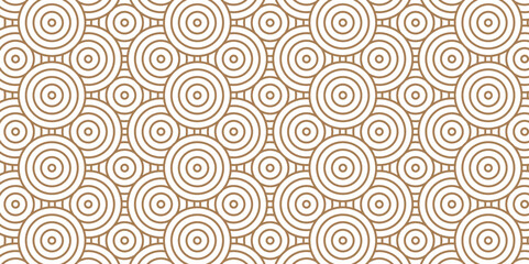 Overlapping Pattern Minimal diamond geometric waves spiral and abstract circle wave line. brown color seamless tile stripe geometric create retro square line backdrop pattern background.