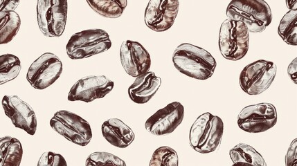 Obraz premium coffee bean drawing generative ai
