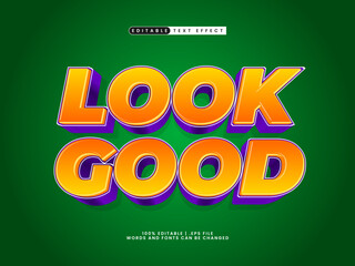 look good editable text effect in simple text style