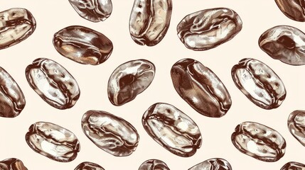 Obraz premium coffee bean drawing generative ai